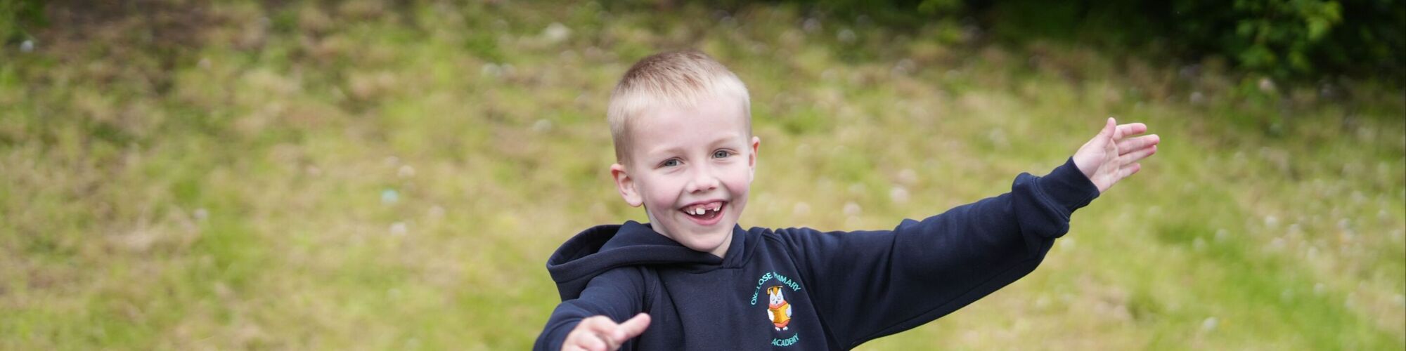 Oxclose Primary Academy pupil playing on the playground